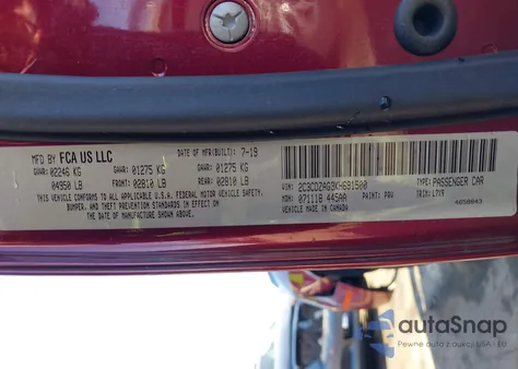 2019 Dodge Challenger Sxt z USA, uszkodzony, nr VIN 2C3CDZAG3KH691500